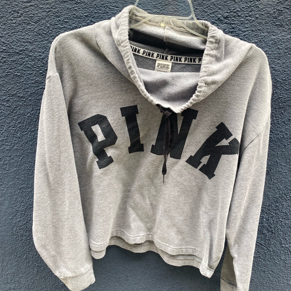 PINK Cowl Neck Long Sleeve Top